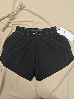 ALO Yoga Match Point Shorts Black😘💕 Brand new with tags